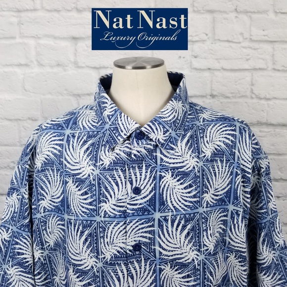 Nat Nast Other - Nat Nast Hawaiian Camp Shirt Silk/Cotton XXL